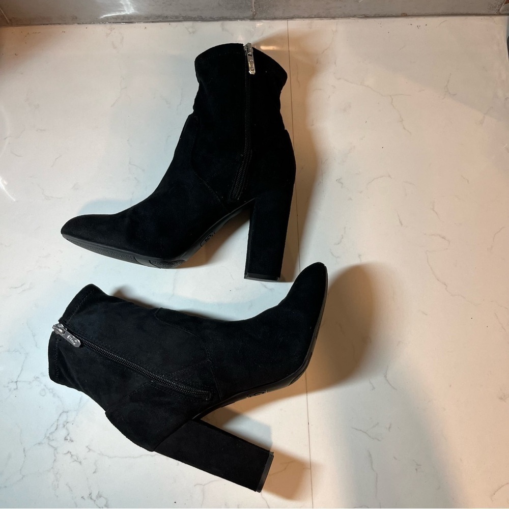 Circus Sam Edelman Carinda Black Faux Suede Ankle Boots 8.5 - Picture 4 of 10